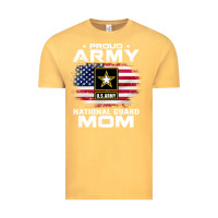 Vintage Mustard proud army national guard mom with american flag gift pullover hoodie Vintage Tee - linhVisuals