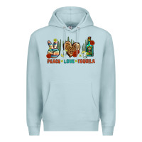 Blue Mist Peace Love Tequila Premium Hoodie - BundleAndBundleShop