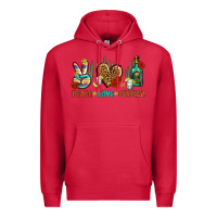Cardinal Peace Love Tequila Premium Hoodie - BundleAndBundleShop