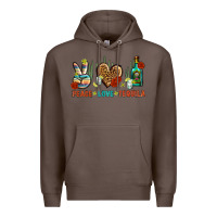 Coffee Peace Love Tequila Premium Hoodie - BundleAndBundleShop