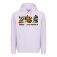 Lilac Peace Love Tequila Premium Hoodie - BundleAndBundleShop
