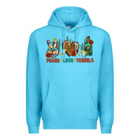 Ocean Blue Peace Love Tequila Premium Hoodie - BundleAndBundleShop