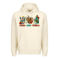 Sandshell Peace Love Tequila Premium Hoodie - BundleAndBundleShop