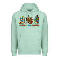 Seafoam Peace Love Tequila Premium Hoodie - BundleAndBundleShop