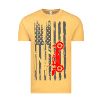 Vintage Mustard rc racing american flag radio control rc car t shirt Vintage Tee - linhVisuals