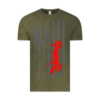 Vintage Olive rc racing american flag radio control rc car t shirt Vintage Tee - linhVisuals