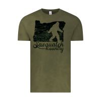 Vintage Olive sasquatch country   sasquatch Vintage Tee - linhVisuals