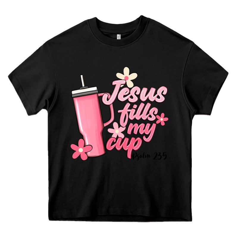 Jesus Fills My Cup Heavy Core Tee by JahusDesignShop | Teevron