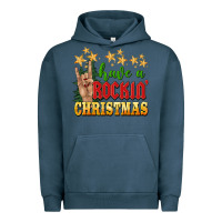 Pigment Midnight Navy have a rockin christmas Urban Hoodie - BarkalooDesign