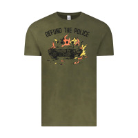 Vintage Olive defund the police Vintage Tee - linhVisuals