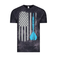 Cloud Black throwing darts   vintage usa american flag for dart players t shirt Vintage Tee - linhVisuals