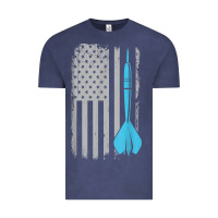 Vintage Denim throwing darts   vintage usa american flag for dart players t shirt Vintage Tee - linhVisuals