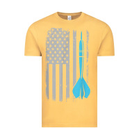 Vintage Mustard throwing darts   vintage usa american flag for dart players t shirt Vintage Tee - linhVisuals