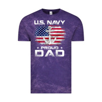 Cloud Purple u.s navy proud dad with american flag gift veteran day t shirt Vintage Tee - linhVisuals