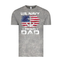 Cloud Rock u.s navy proud dad with american flag gift veteran day t shirt Vintage Tee - linhVisuals