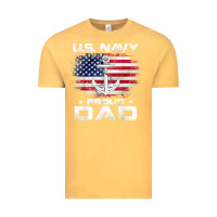 U.s Navy Proud Dad With American Flag Gift Veteran Day T Shirt Vintage Tee | Teevron