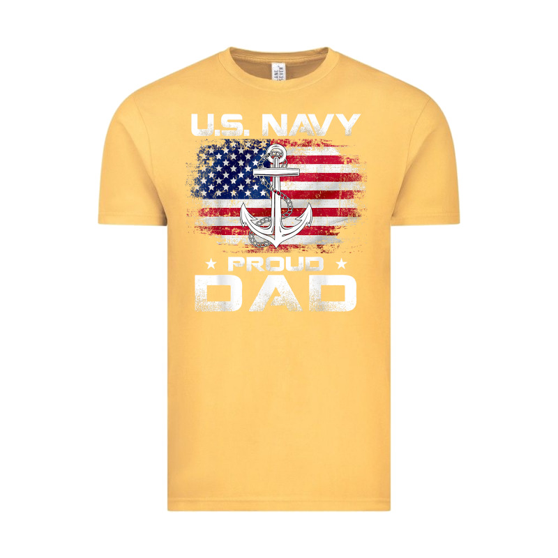 U.s Navy Proud Dad With American Flag Gift Veteran Day T Shirt Vintage Tee by linhVisuals | Teevron