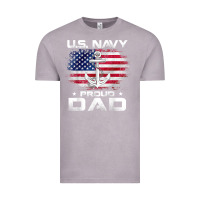 Vintage Zinc u.s navy proud dad with american flag gift veteran day t shirt Vintage Tee - linhVisuals