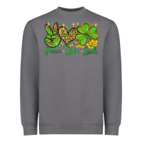 Storm St. Patrick's Day Peace love luck Heavyweight Sweatshirt - OliviaCreatesArt