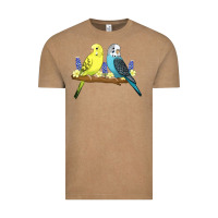 Vintage Coffee cute budgies Vintage Tee - linhVisuals