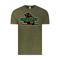Vintage Olive utah grizzlies Vintage Tee - linhVisuals