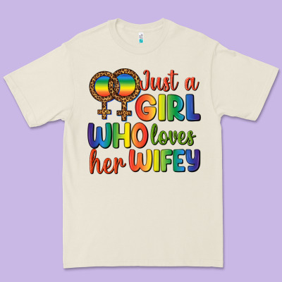 Just A Girl Who Loves Her Wifey Premium Tee Designed By Bundleandbundleshop