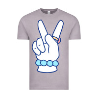 Vintage Zinc girl peace sign Vintage Tee - linhVisuals