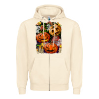 Sandshell Halloween Pumpkins Zipper Hoodie - BundleAndBundleShop