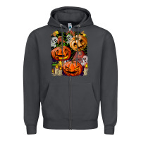 Smoke Halloween Pumpkins Zipper Hoodie - BundleAndBundleShop
