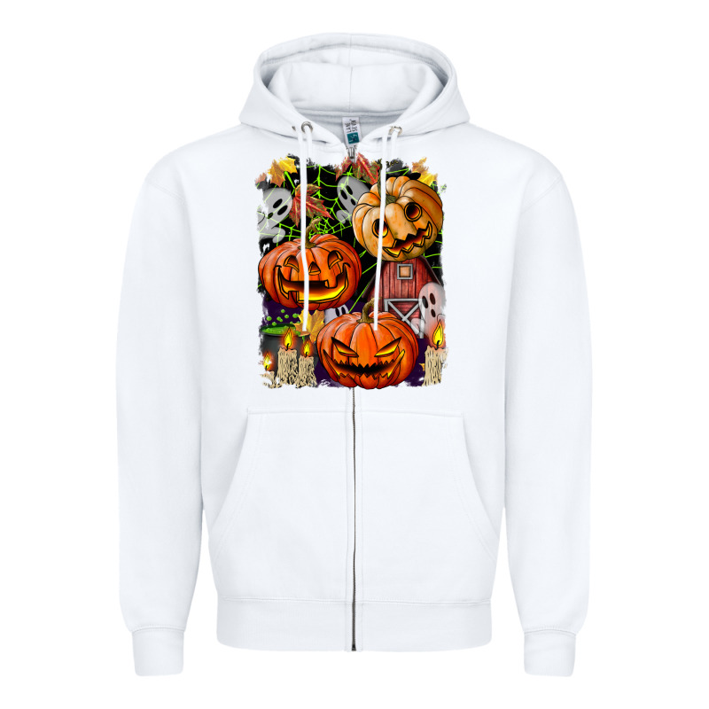 Halloween Pumpkins Zipper Hoodie by BundleAndBundleShop | Teevron