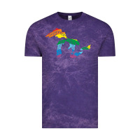 Cloud Purple all michigan great lakes rainbow colors Vintage Tee - linhVisuals