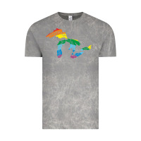 Cloud Rock all michigan great lakes rainbow colors Vintage Tee - linhVisuals