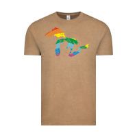 Vintage Coffee all michigan great lakes rainbow colors Vintage Tee - linhVisuals