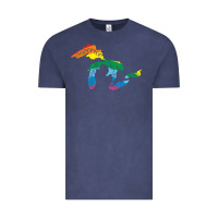 Vintage Denim all michigan great lakes rainbow colors Vintage Tee - linhVisuals