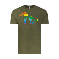 Vintage Olive all michigan great lakes rainbow colors Vintage Tee - linhVisuals