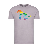 Vintage Zinc all michigan great lakes rainbow colors Vintage Tee - linhVisuals