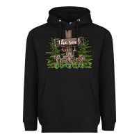 Black the real gift is jesus Heavyweight Hoodie - CowhideDigitalArt