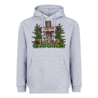 Heather Grey the real gift is jesus Heavyweight Hoodie - CowhideDigitalArt