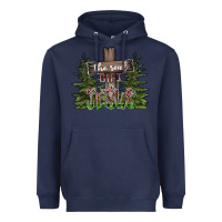 Navy the real gift is jesus Heavyweight Hoodie - CowhideDigitalArt