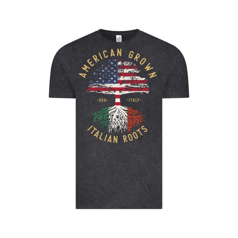 American Grown Italian Roots Italy Flag Vintage Tree Vintage Tee by linhVisuals | Teevron