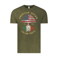 Vintage Olive american grown italian roots italy flag vintage tree Vintage Tee - linhVisuals