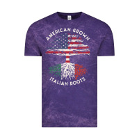 Cloud Purple american grown italian roots usa italy flag tree Vintage Tee - linhVisuals