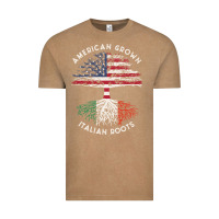 Vintage Coffee american grown italian roots usa italy flag tree Vintage Tee - linhVisuals