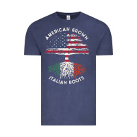 Vintage Denim american grown italian roots usa italy flag tree Vintage Tee - linhVisuals