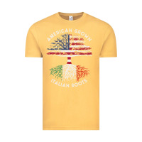 Vintage Mustard american grown italian roots usa italy flag tree Vintage Tee - linhVisuals