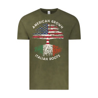 Vintage Olive american grown italian roots usa italy flag tree Vintage Tee - linhVisuals