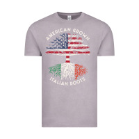 Vintage Zinc american grown italian roots usa italy flag tree Vintage Tee - linhVisuals