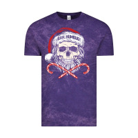 Cloud Purple bah humbug skull santa hat christmas funny quote Vintage Tee - linhVisuals