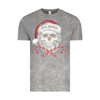 Cloud Rock bah humbug skull santa hat christmas funny quote Vintage Tee - linhVisuals