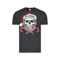 Vintage Black bah humbug skull santa hat christmas funny quote Vintage Tee - linhVisuals